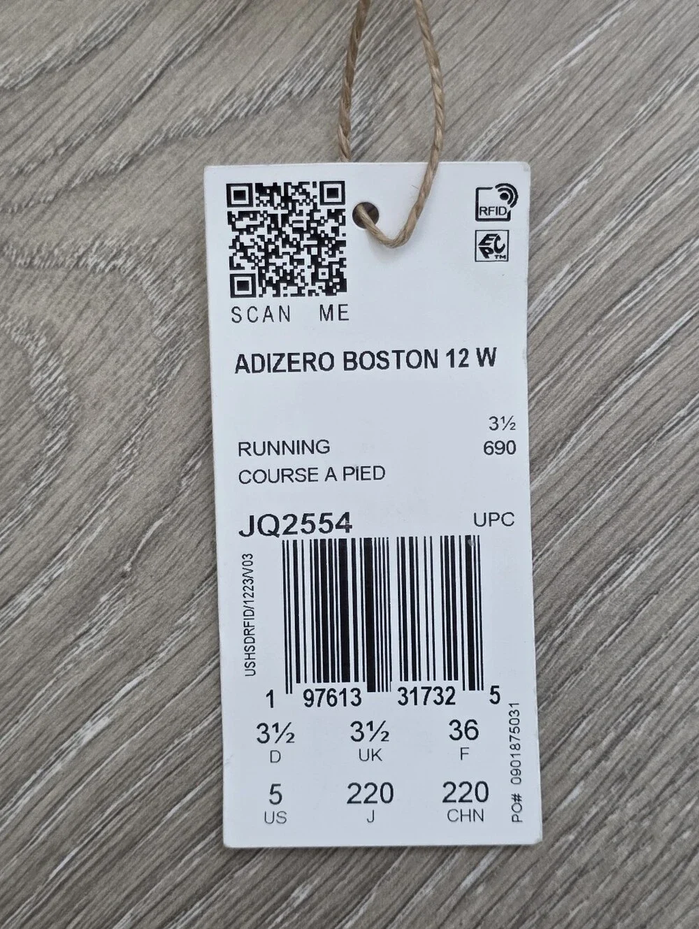Adidas Adizero Boston 12 Road Racing Running Shoes JQ2554 Womens 5 NWT MSRP $160
